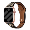 Apple Watch Leopard Print Leather Band Replacement Strap