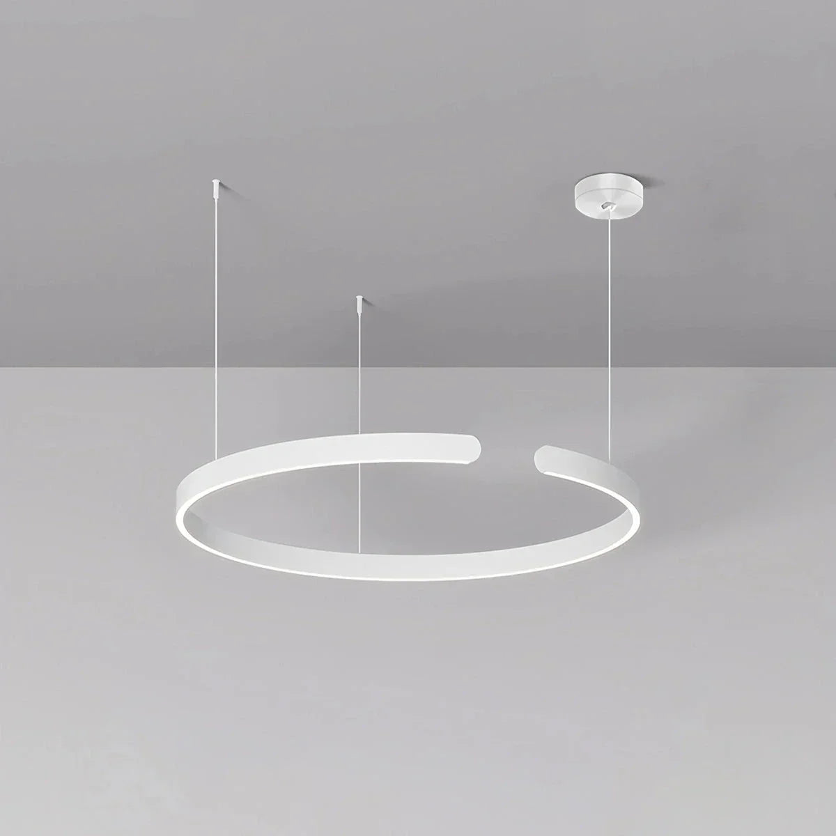 Sleek Circular LED Ring Chandelier For Living Room Decor