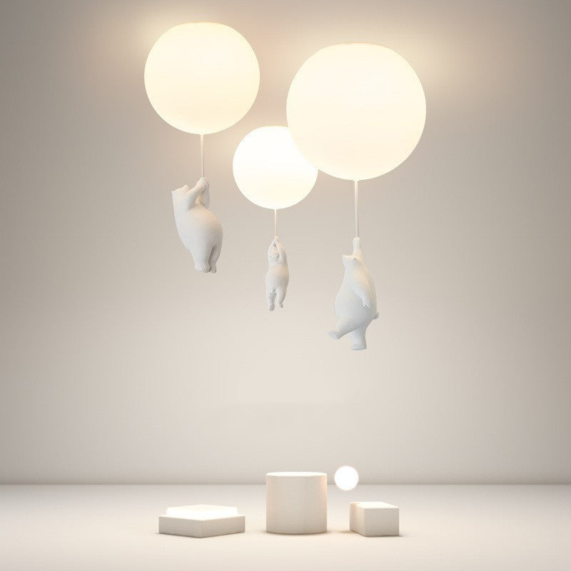 Závěsné stropní světlo Cora Bear Balloon pro dětské pokoje