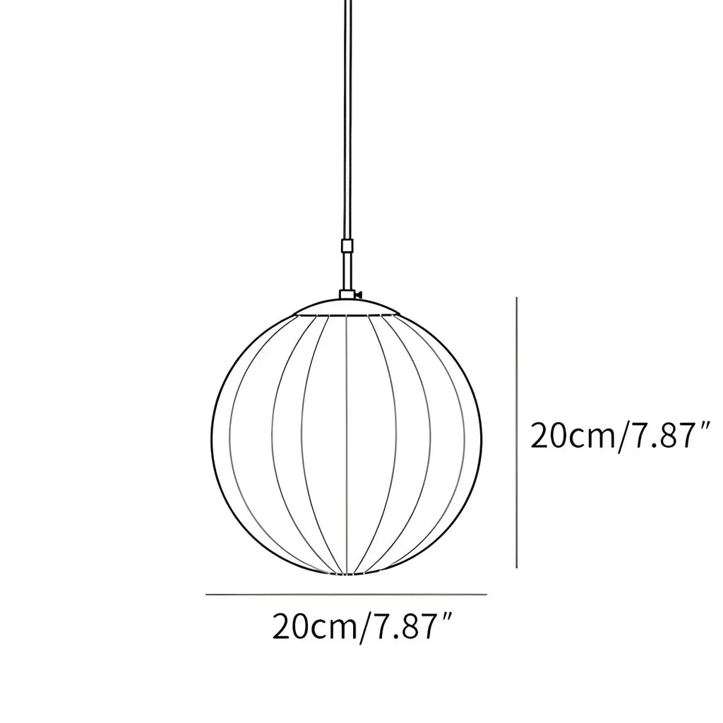 Nordic Glass Globe Pendant Light With Water Pattern For Modern Homes