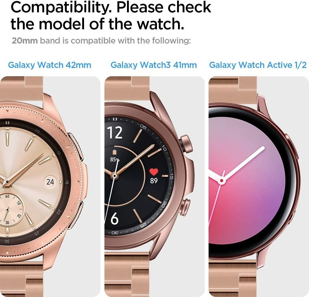 Růžový milánský řemínek pro Samsung Galaxy Watch 3 41mm
