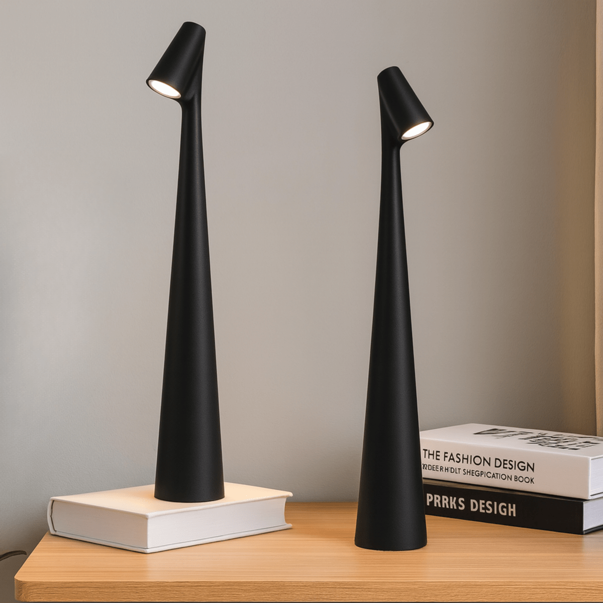 Stylová stolní lampa s kovovým povrchem, dobíjecí, pro vnitřní i venkovní použití