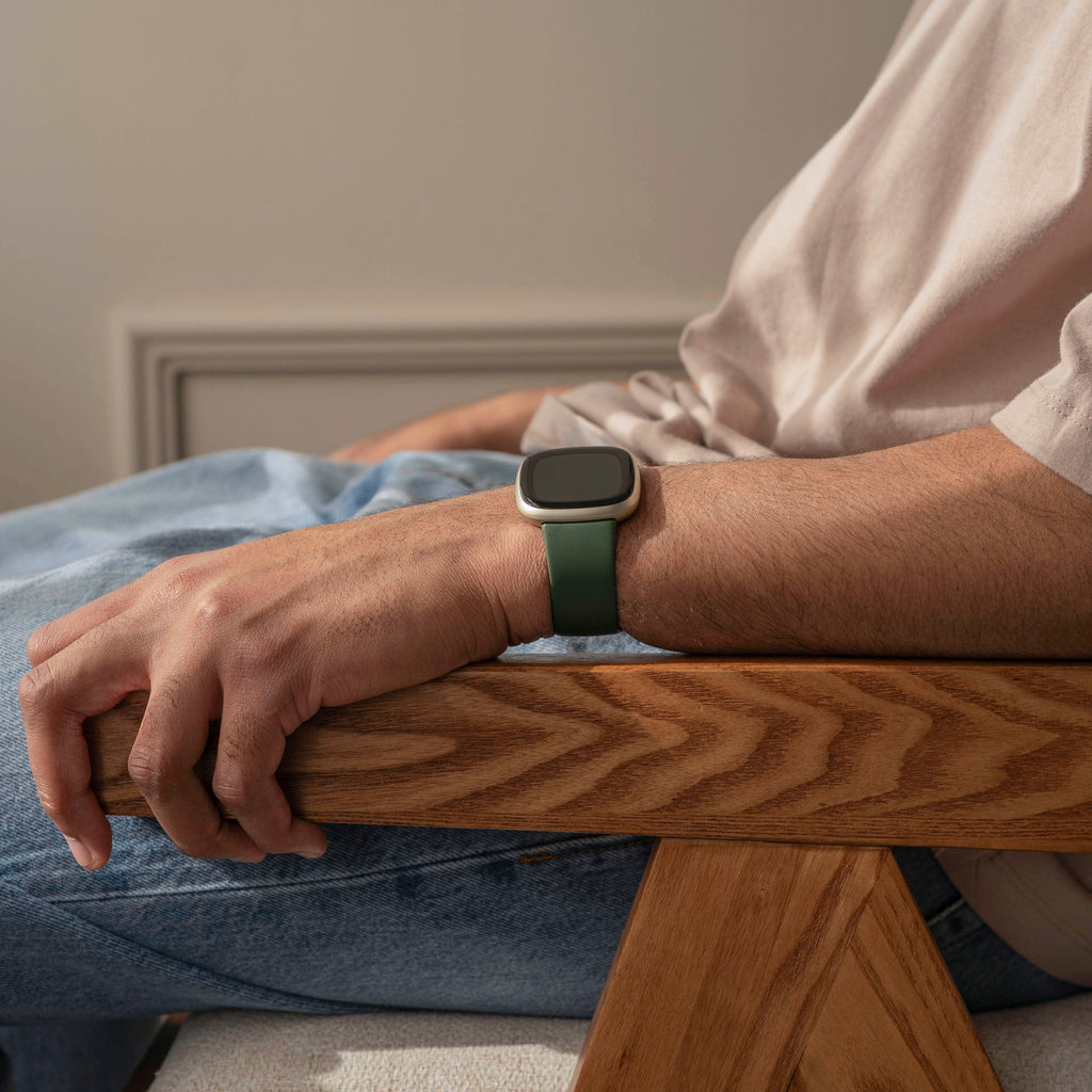 Fitbit Versa 3 Klassieke Donkergroene Siliconen Band Voor Versa 3
