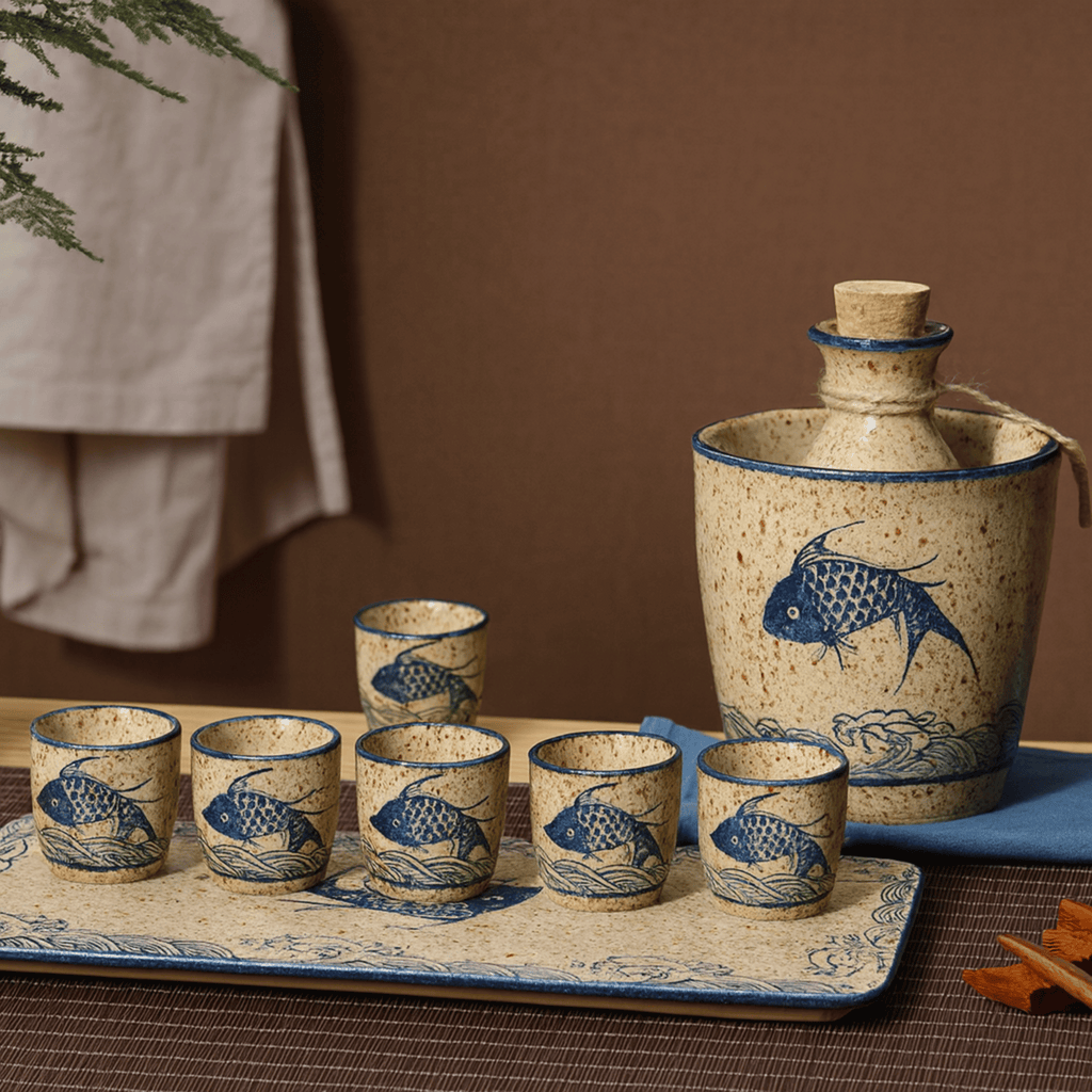 Koi Ceramic Sake Set | Ormexis