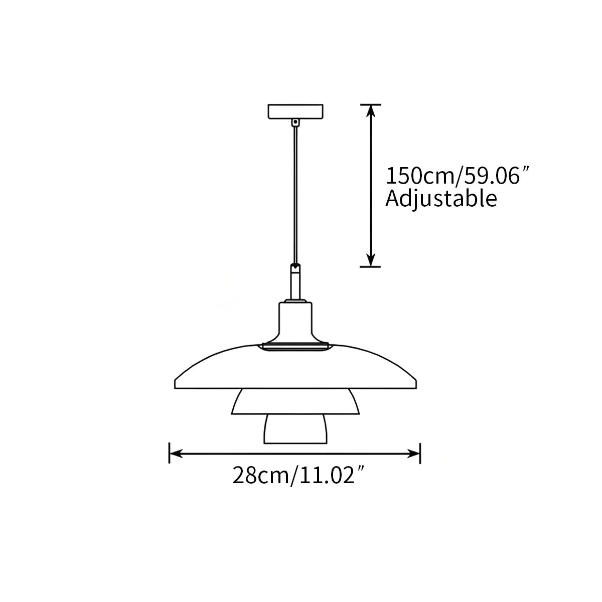 Danish Style Glass Pendant Light for Kitchen, Designer Ceiling Fixture