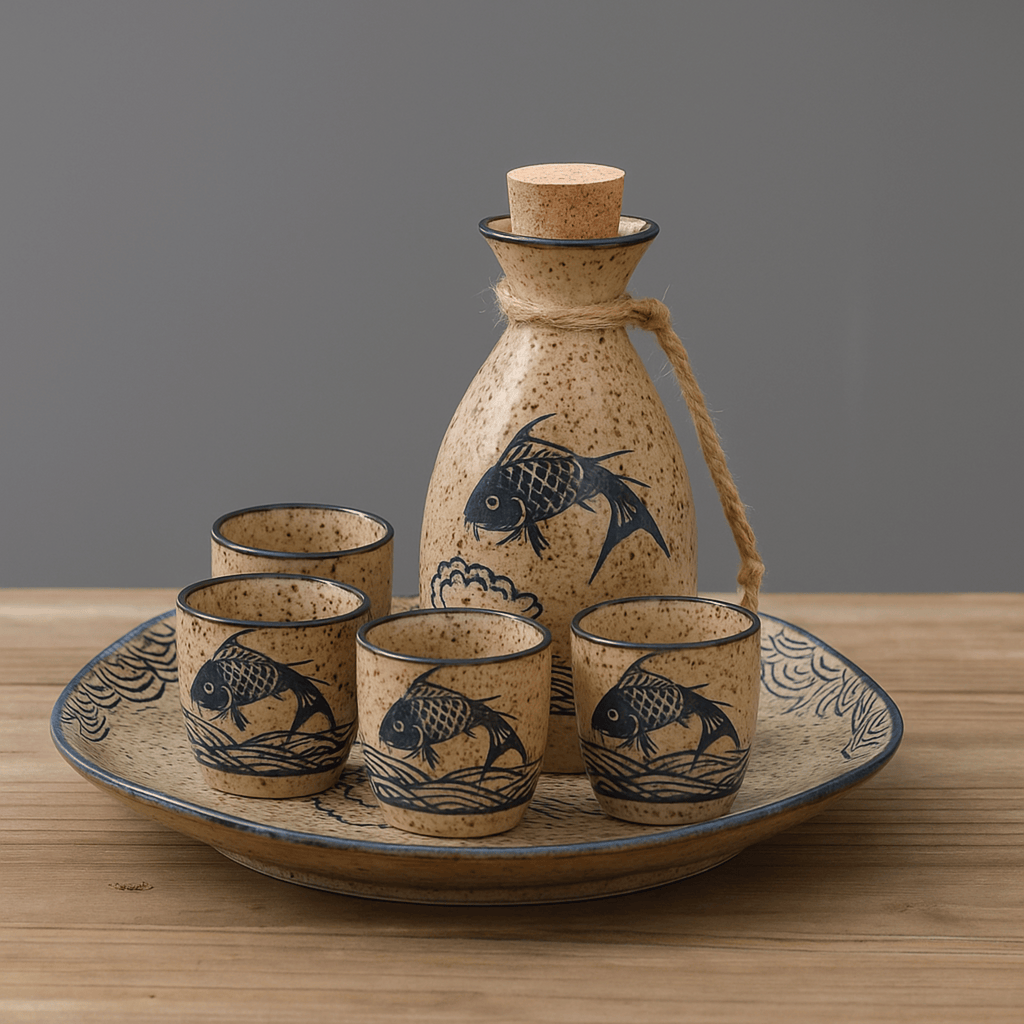 Koi Ceramic Sake Set | Ormexis