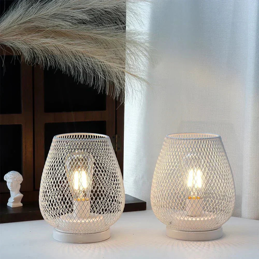 AureaGlow kabellose Tischlampe mit warmem Edison-LED-Leuchten für gemütliche Dekoration