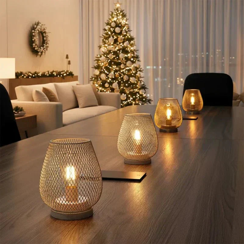 AureaGlow kabellose Tischlampe mit warmem Edison-LED-Leuchten für gemütliche Dekoration
