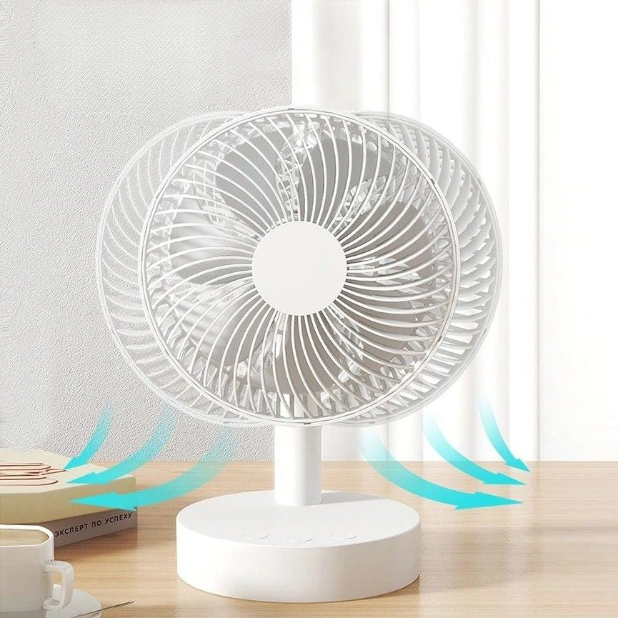 NovaBreeze White Desktop Fan With Removable Cover And Quiet Four-Speed Airflow
