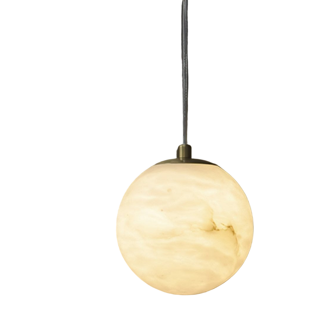 Modern Alabaster Globe Pendant Light | Ormexis