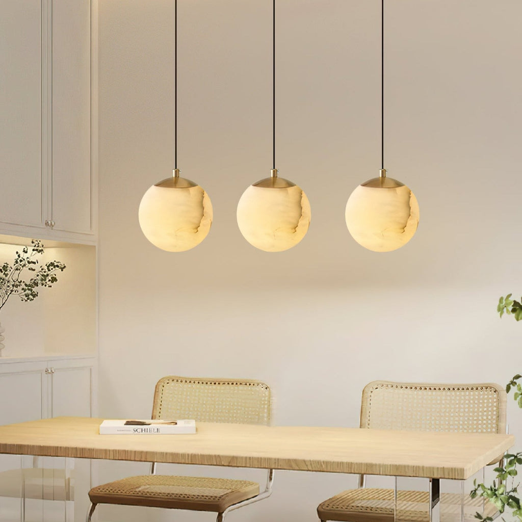 Modern Alabaster Globe Pendant Light | Ormexis