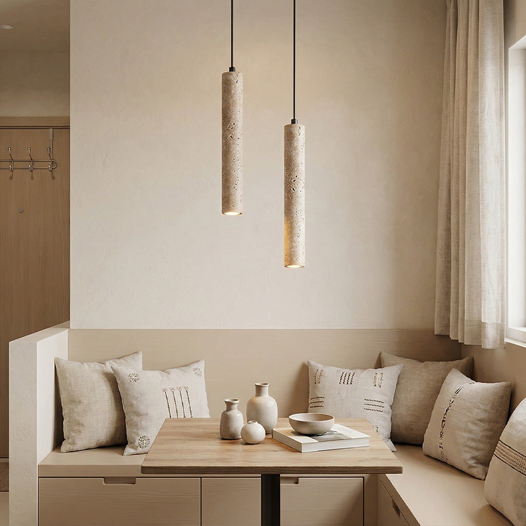 Refined Travertine  Pendant Light | Ormexis