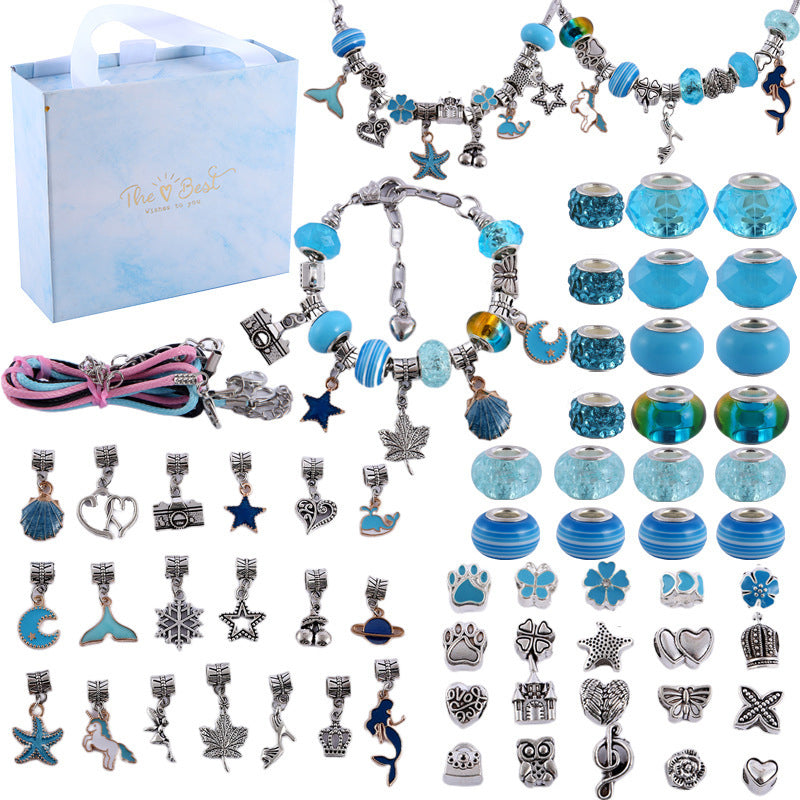 NovaJoy Girls Charm Bracelet Craft Kit For Creative Fun