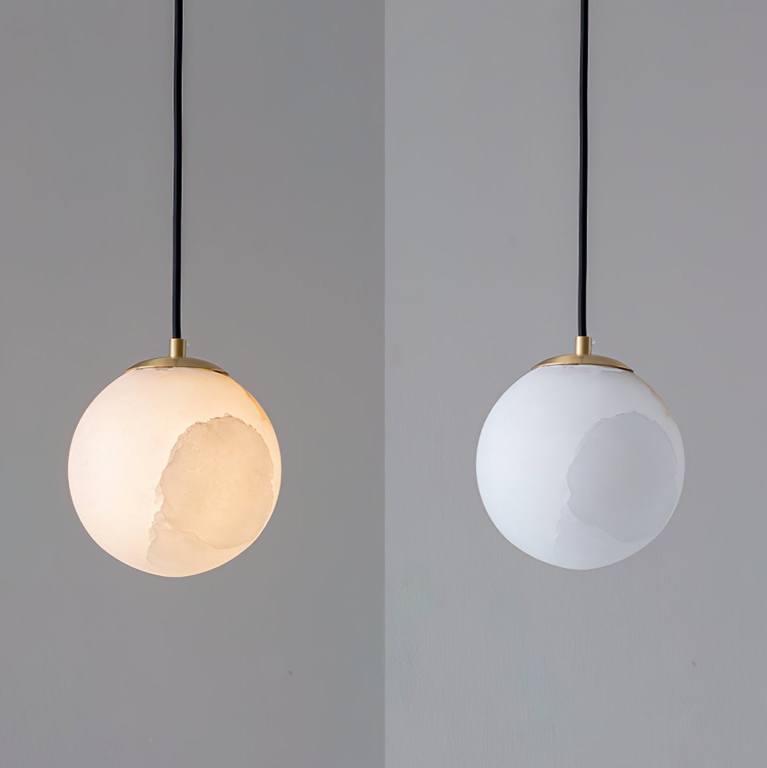 Modern Alabaster Globe Pendant Light | Ormexis