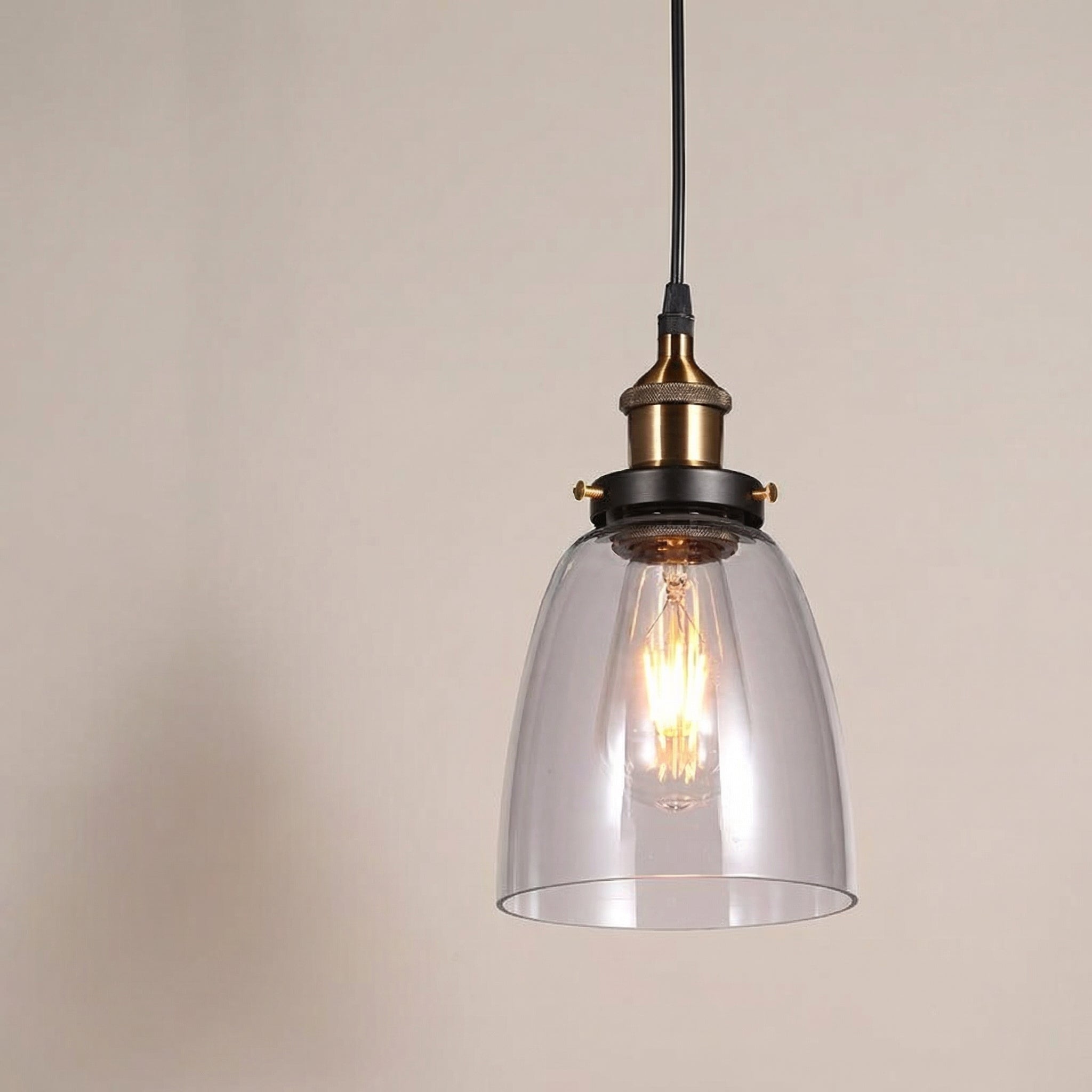 Vintage-Glasglocken-Pendelleuchte | Ormexis