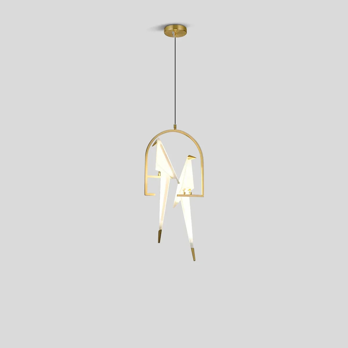 Elegant Dining Room Chandelier With Paper Crane Birds
