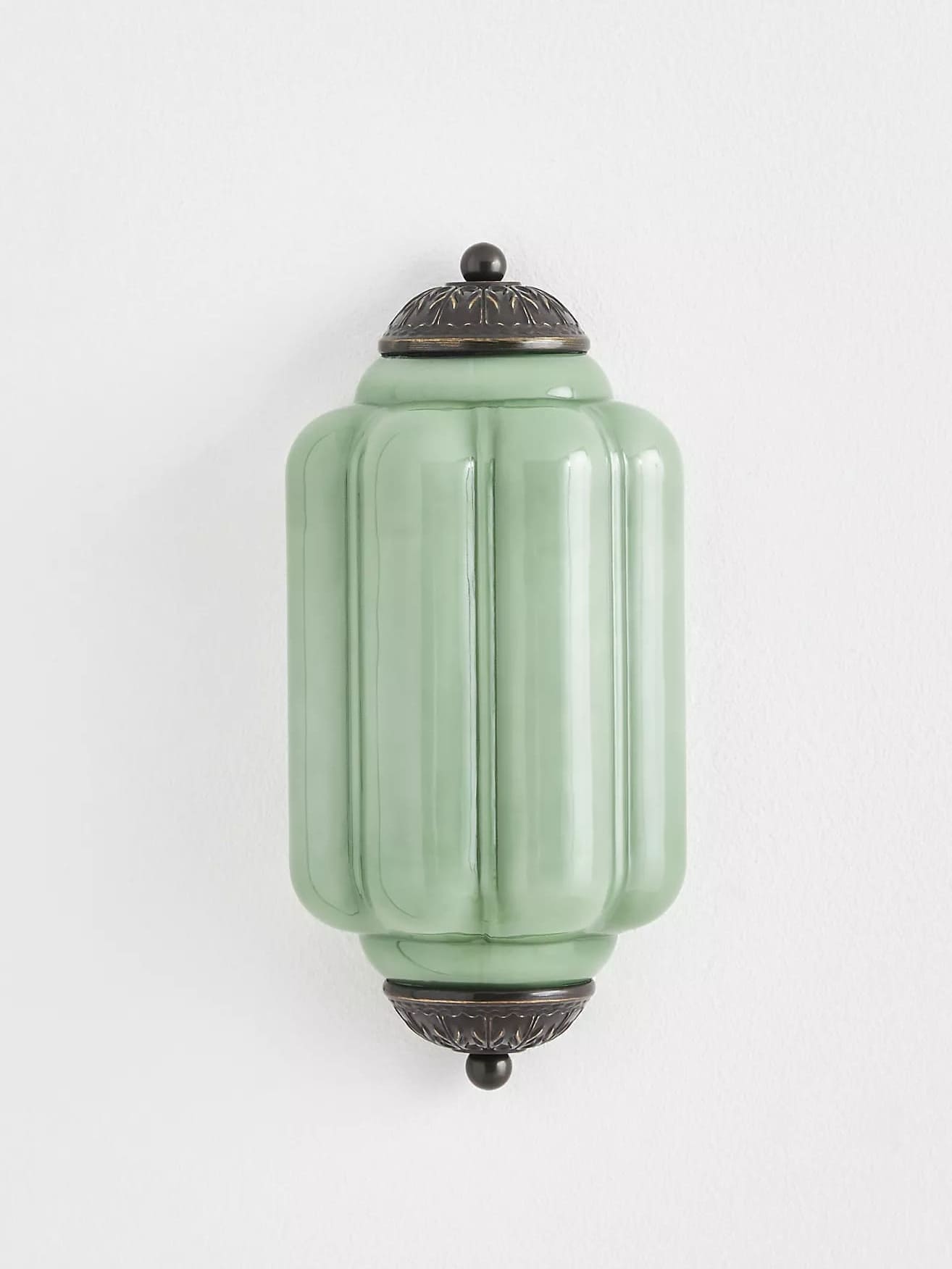 Ribbed Glass Capsule Wall Light | Ormexis