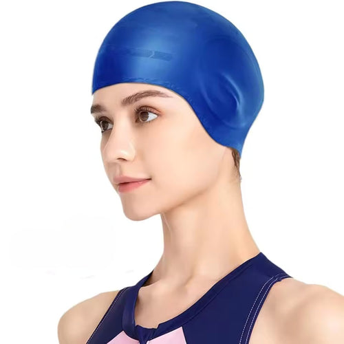 AquaGrace siliconen zwemcap voor lang haar met oorbeschermers | ormexis
