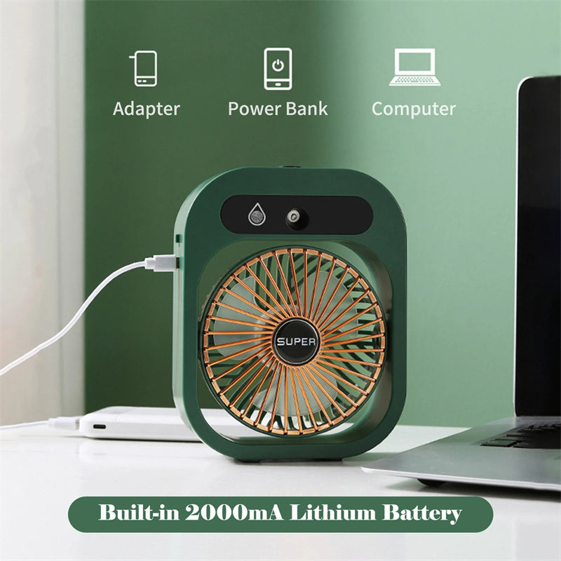 Ventilatore nebulizzatore portatile AquaFlow per raffreddamento personale