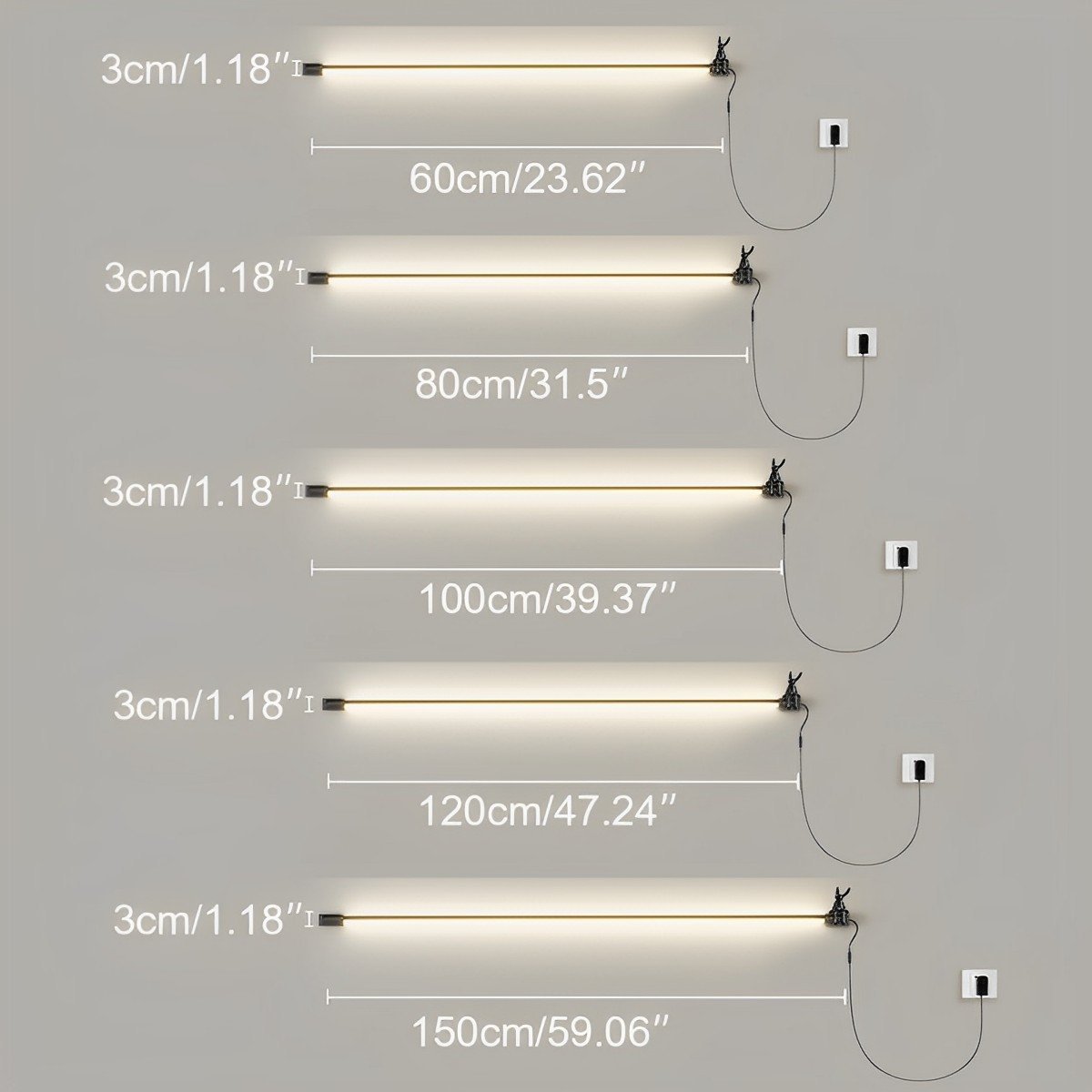 Lineární nástěnné svítidlo Ormexis s ambientním osvětlením