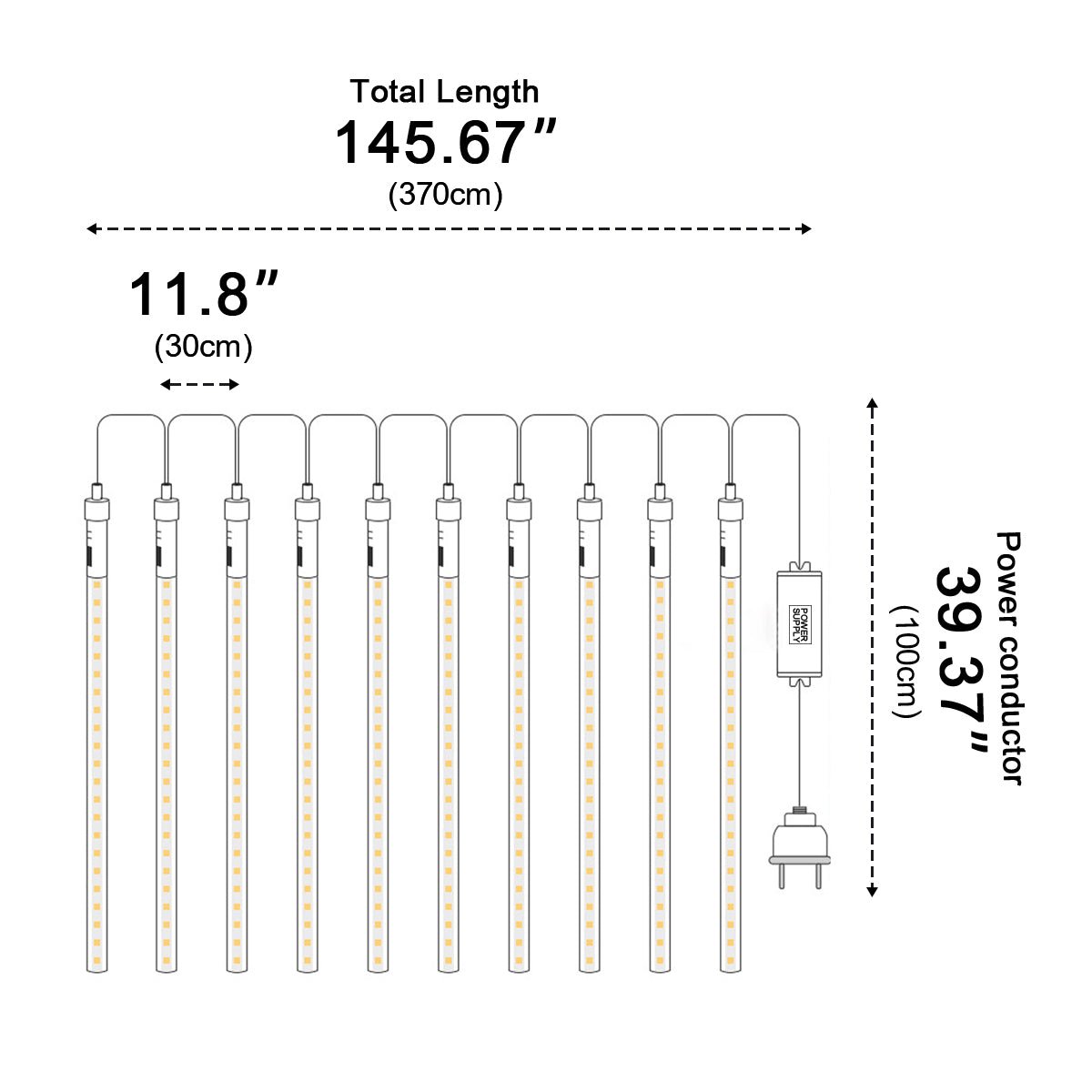 Cascade Tube Outdoor String Lights | Ormexis