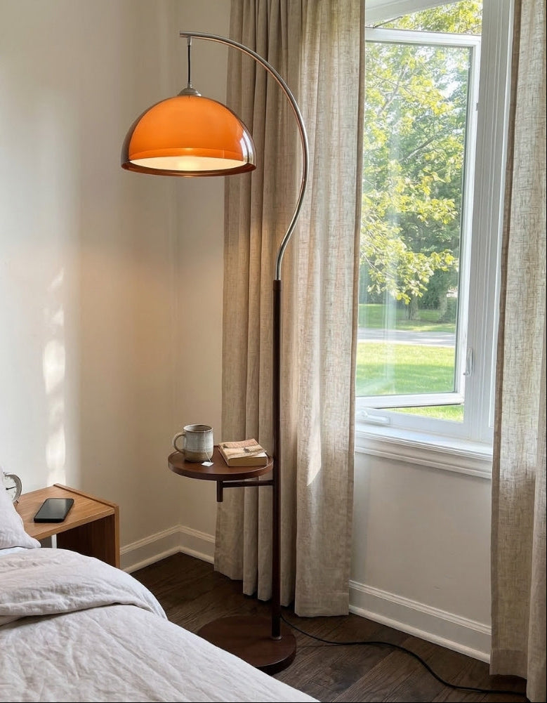 Podłogowa lampa z kloszem kopułowym i łańcuszkiem | Ormexis
