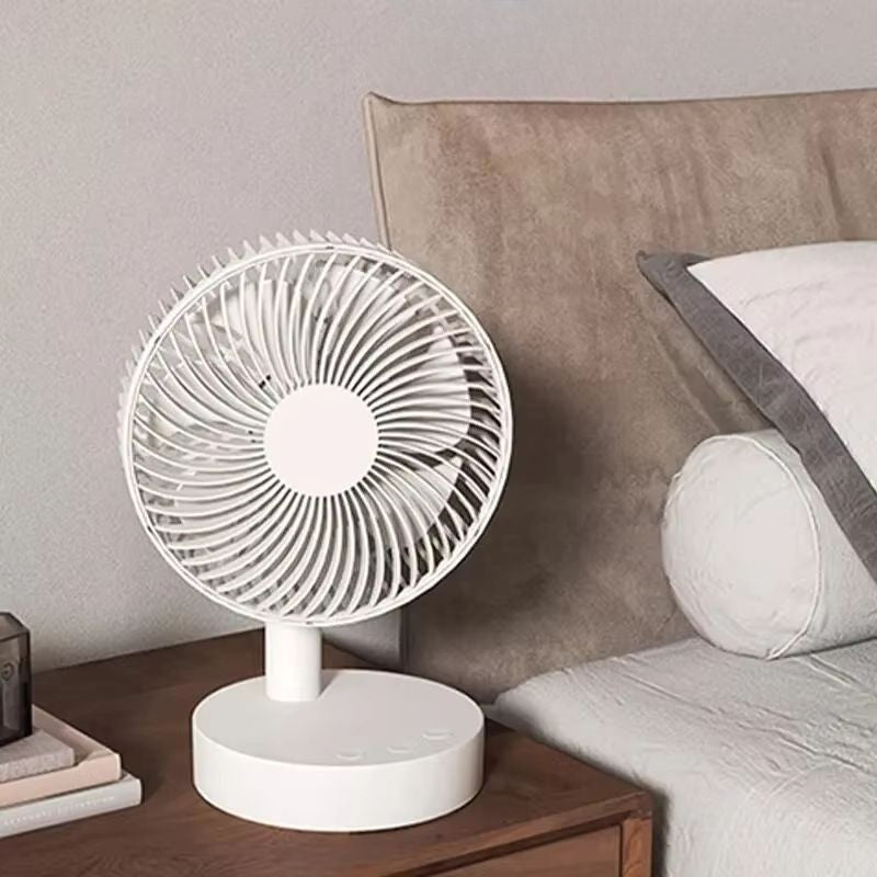 NovaBreeze White Desktop Fan With Removable Cover And Quiet Four-Speed Airflow