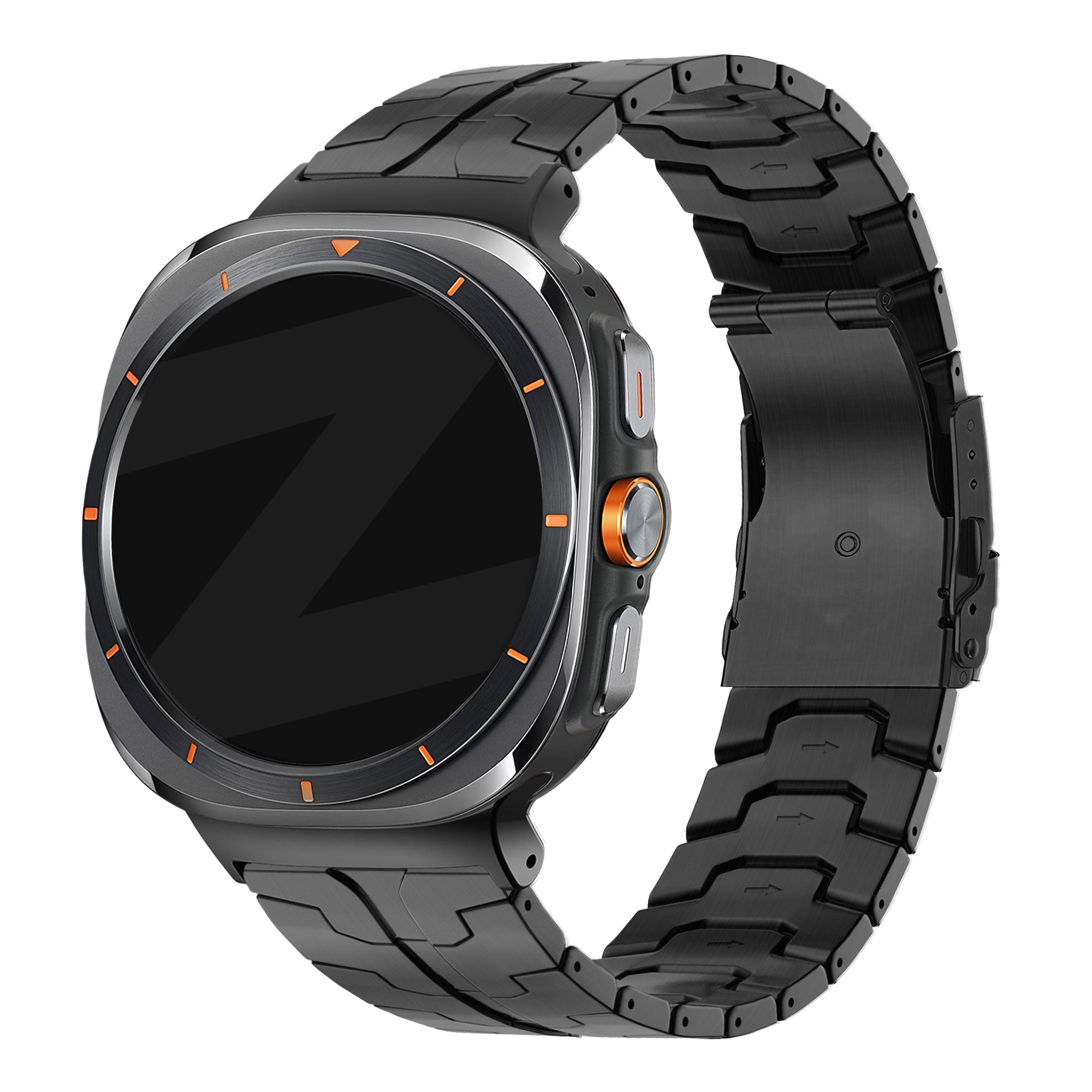 Titanium Link Bracelet For Samsung Galaxy Watch Ultra Iron Black Bandz