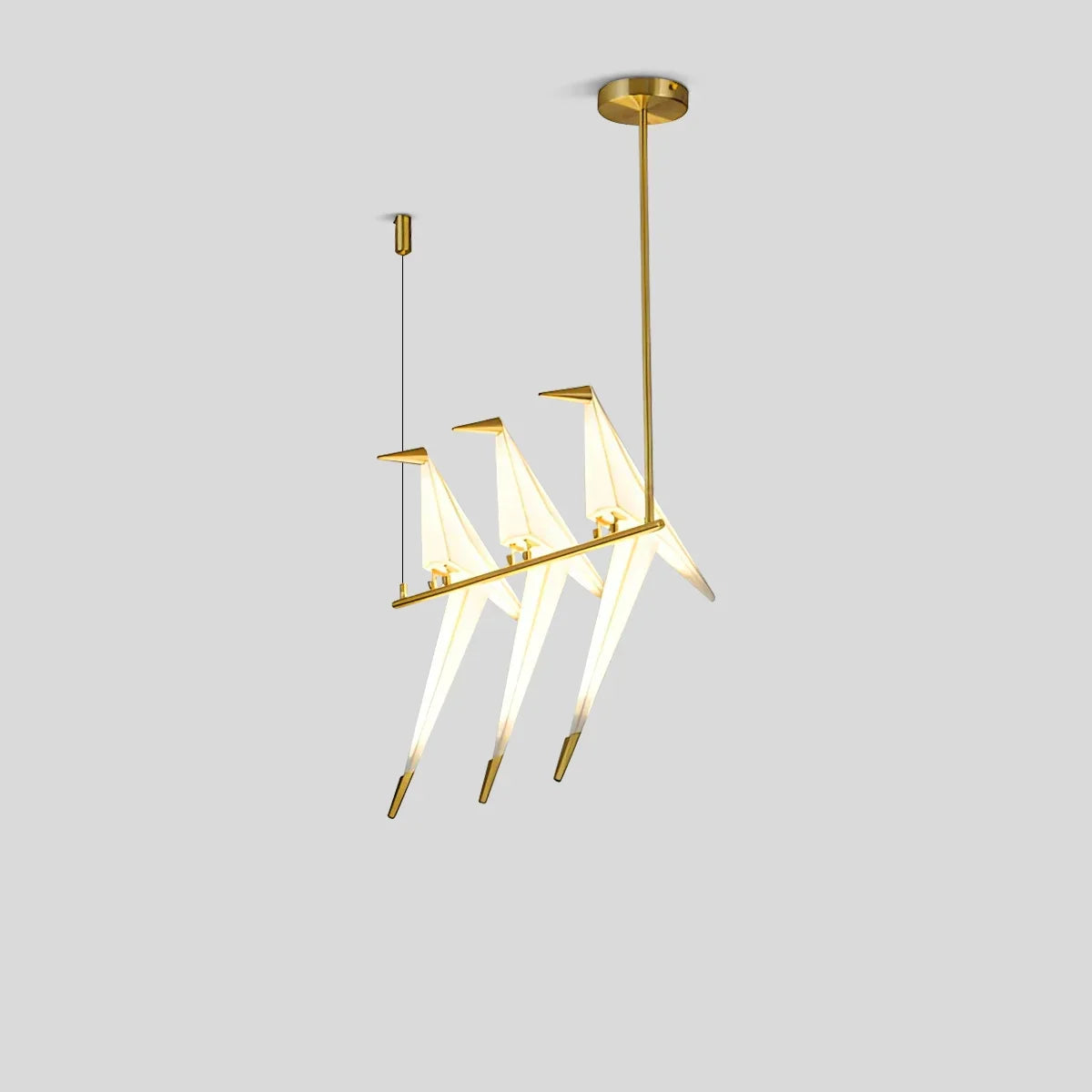 Elegant Dining Room Chandelier With Paper Crane Birds