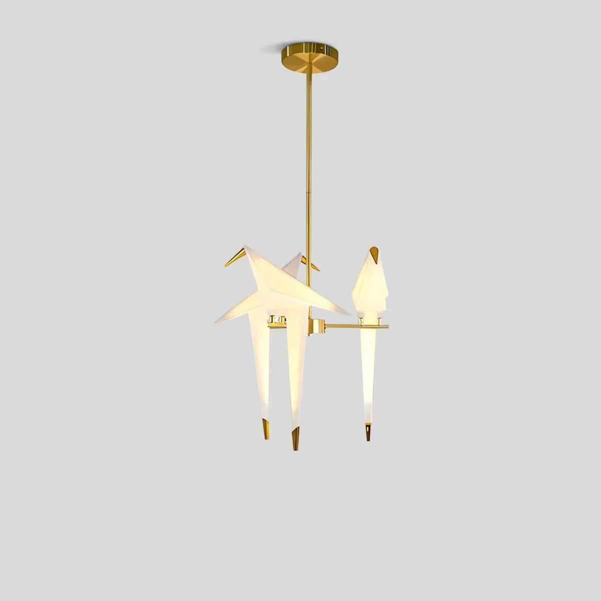 Elegant Dining Room Chandelier With Paper Crane Birds