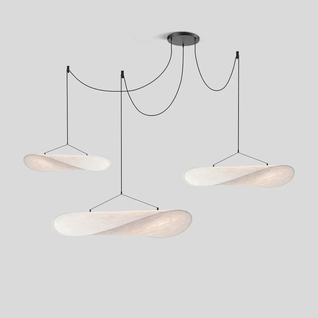 Zen umělecká závěsná lampa Cloud Silk do obývacího pokoje, lampa ve tvaru bramborové lupínky