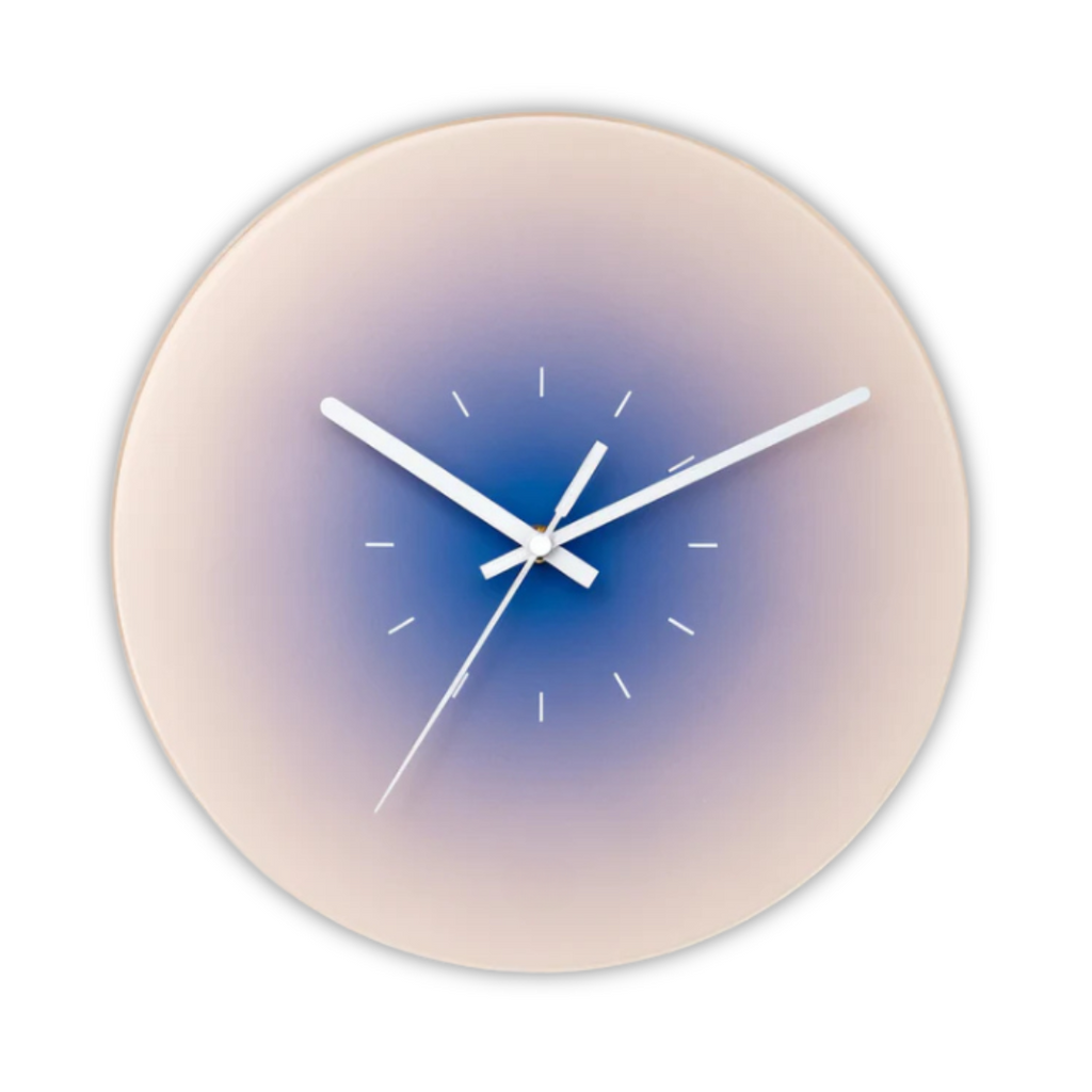 Horloge murale ronde à dégradé abstrait | Ormexis