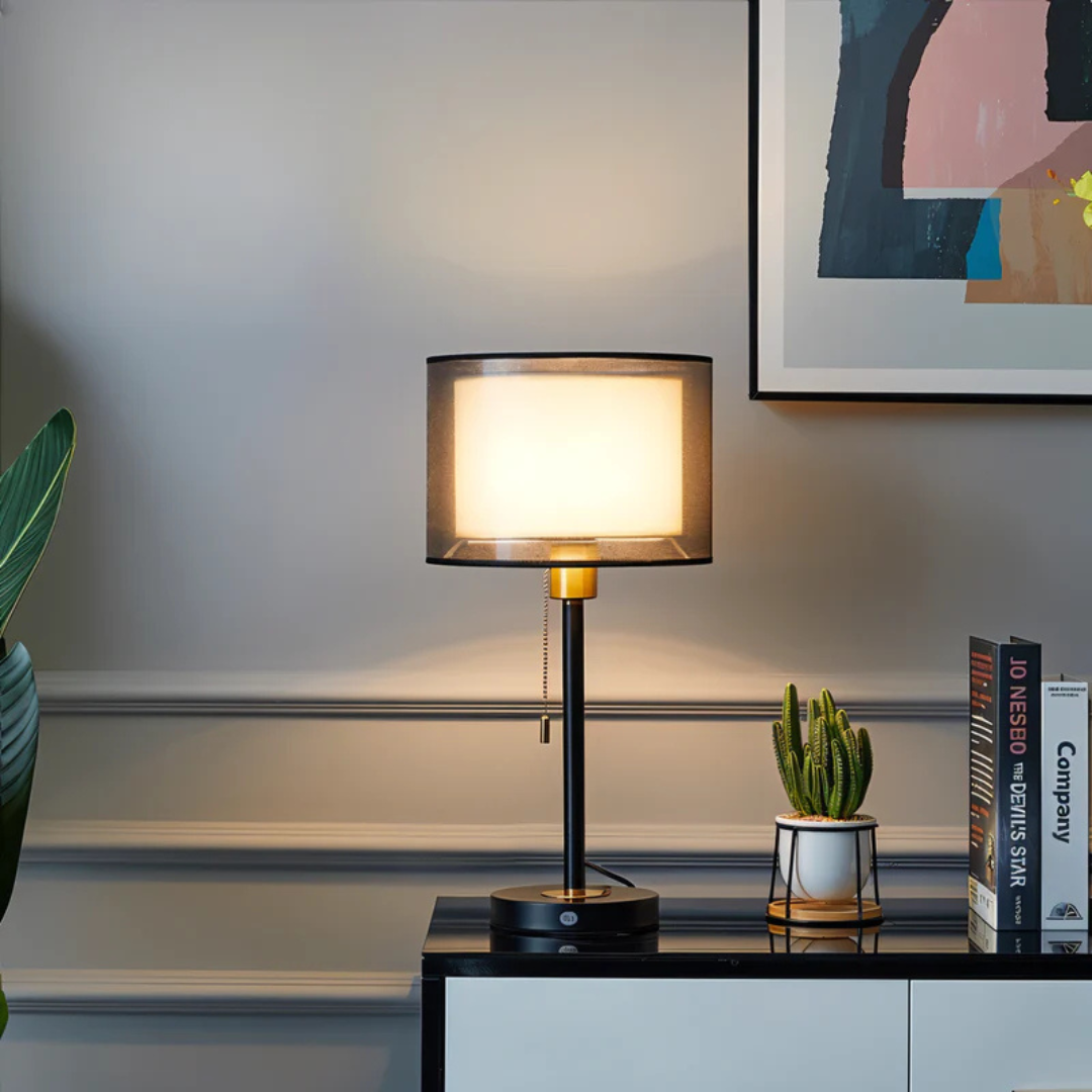 Smoked Linen Table Lamp | Ormexis
