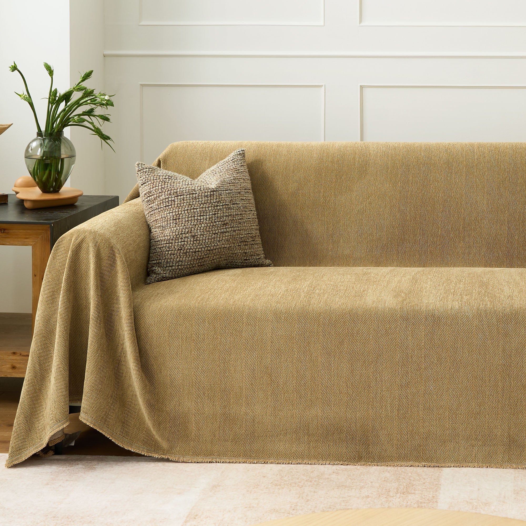 Vertical Stripe Sofa Cover | Ormexis