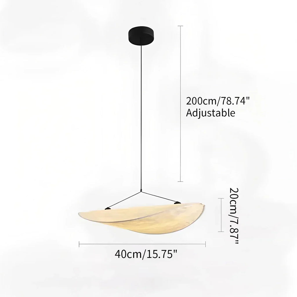 Zen umělecká závěsná lampa Cloud Silk do obývacího pokoje, lampa ve tvaru bramborové lupínky