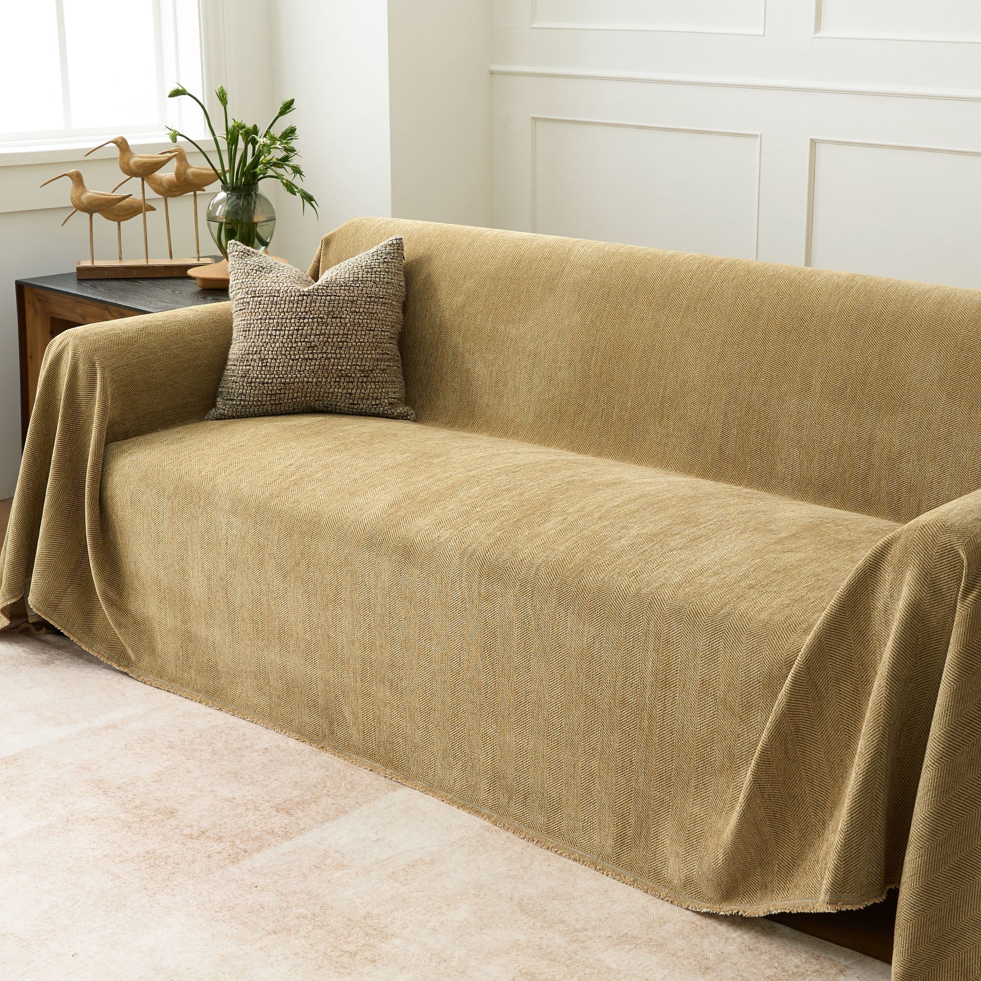 Vertical Stripe Sofa Cover | Ormexis