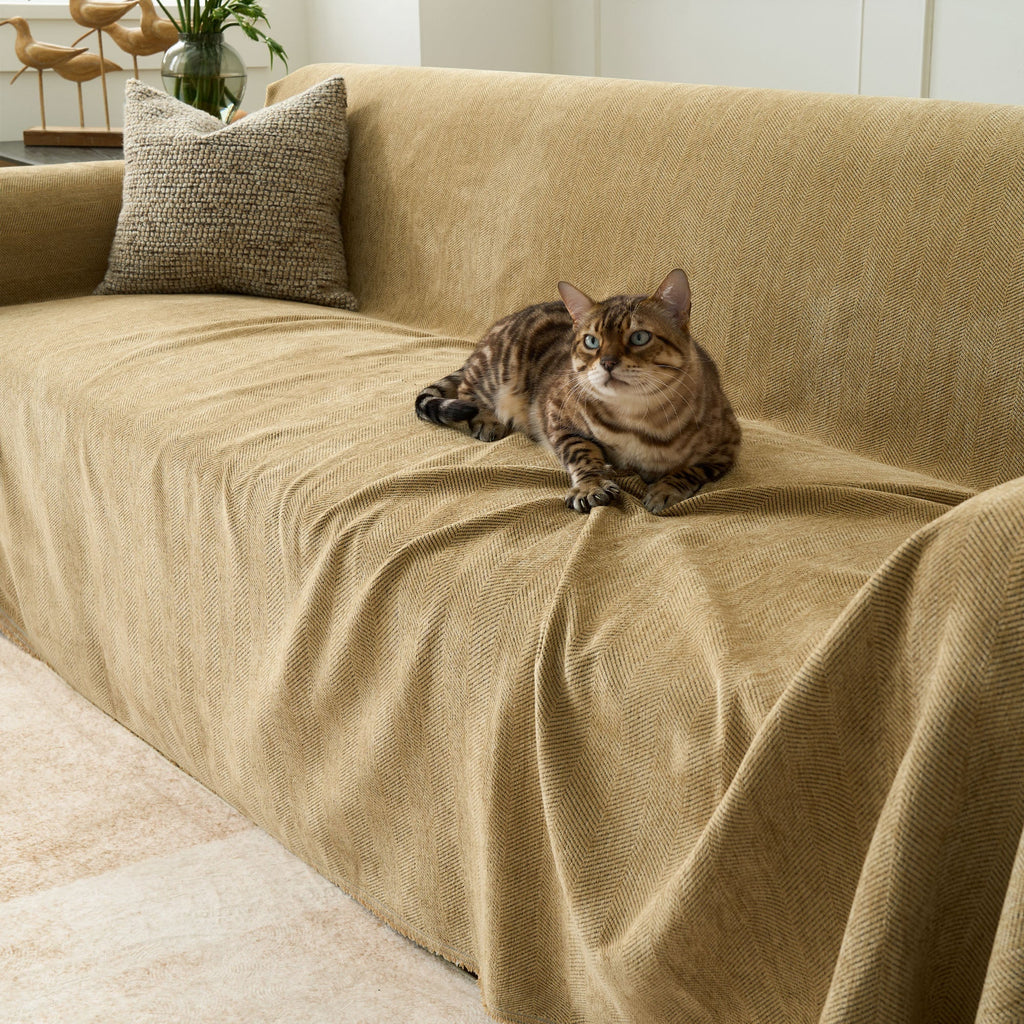 Vertical Stripe Sofa Cover | Ormexis