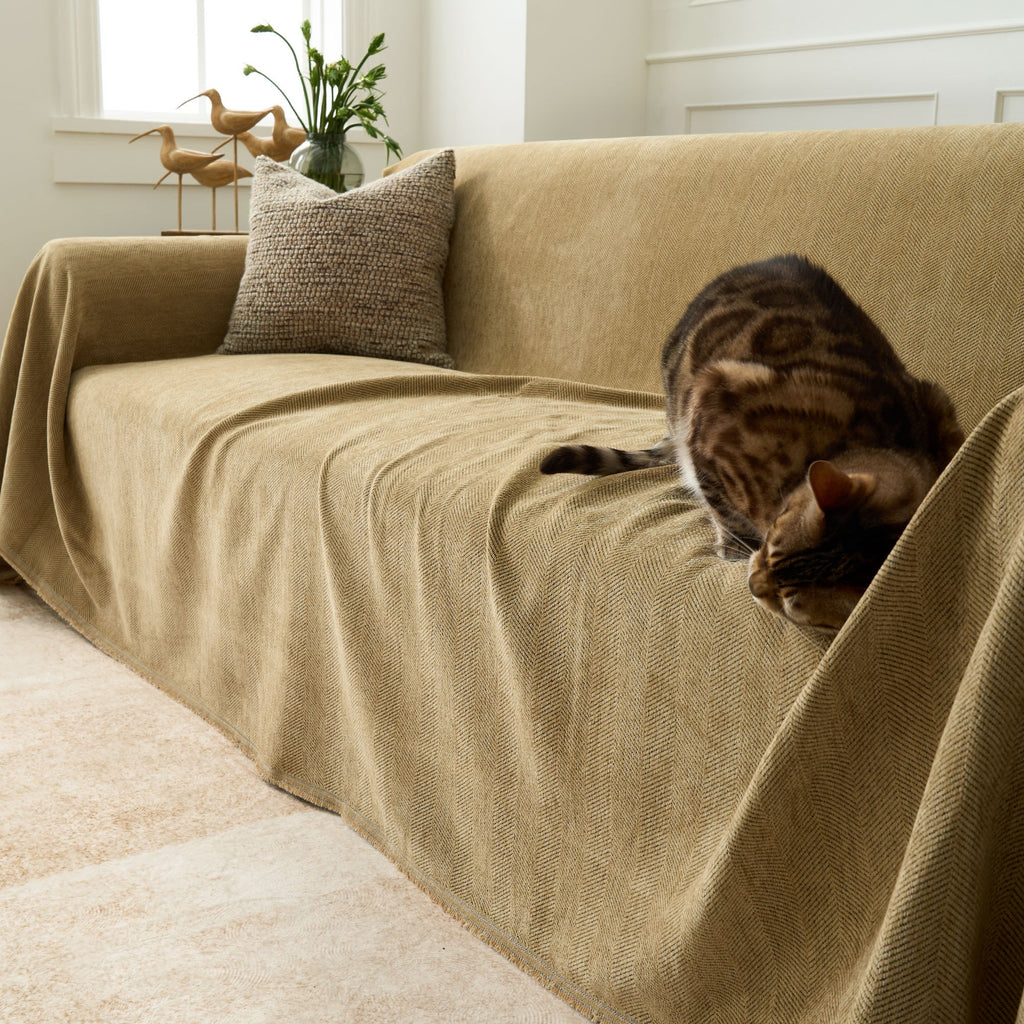 Vertical Stripe Sofa Cover | Ormexis