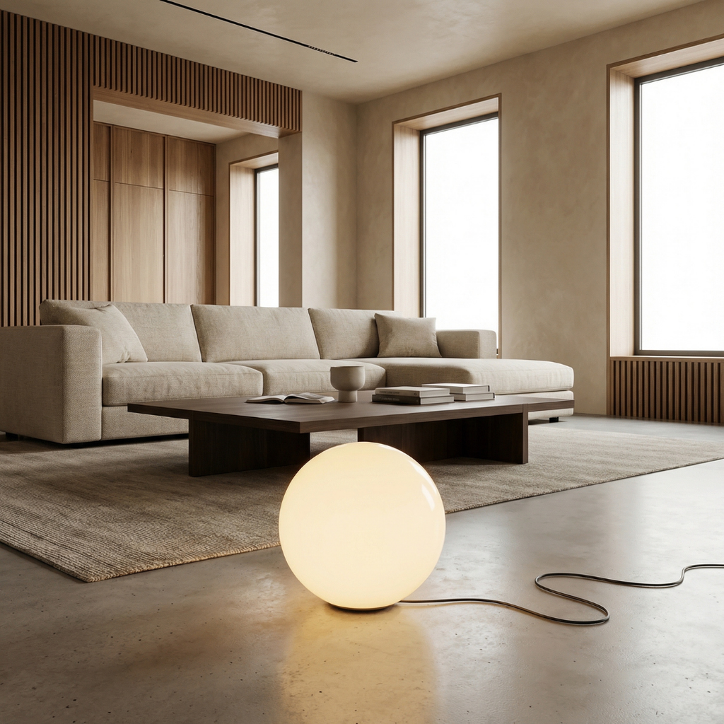 Spherical Diffused Floor Lamp | Ormexis