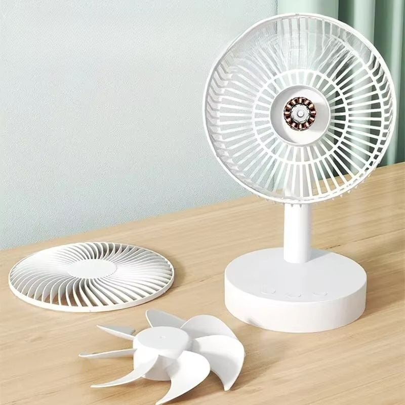 NovaBreeze White Desktop Fan With Removable Cover And Quiet Four-Speed Airflow