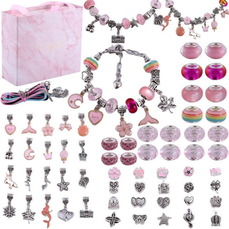 NovaJoy Girls Charm Bracelet Craft Kit For Creative Fun