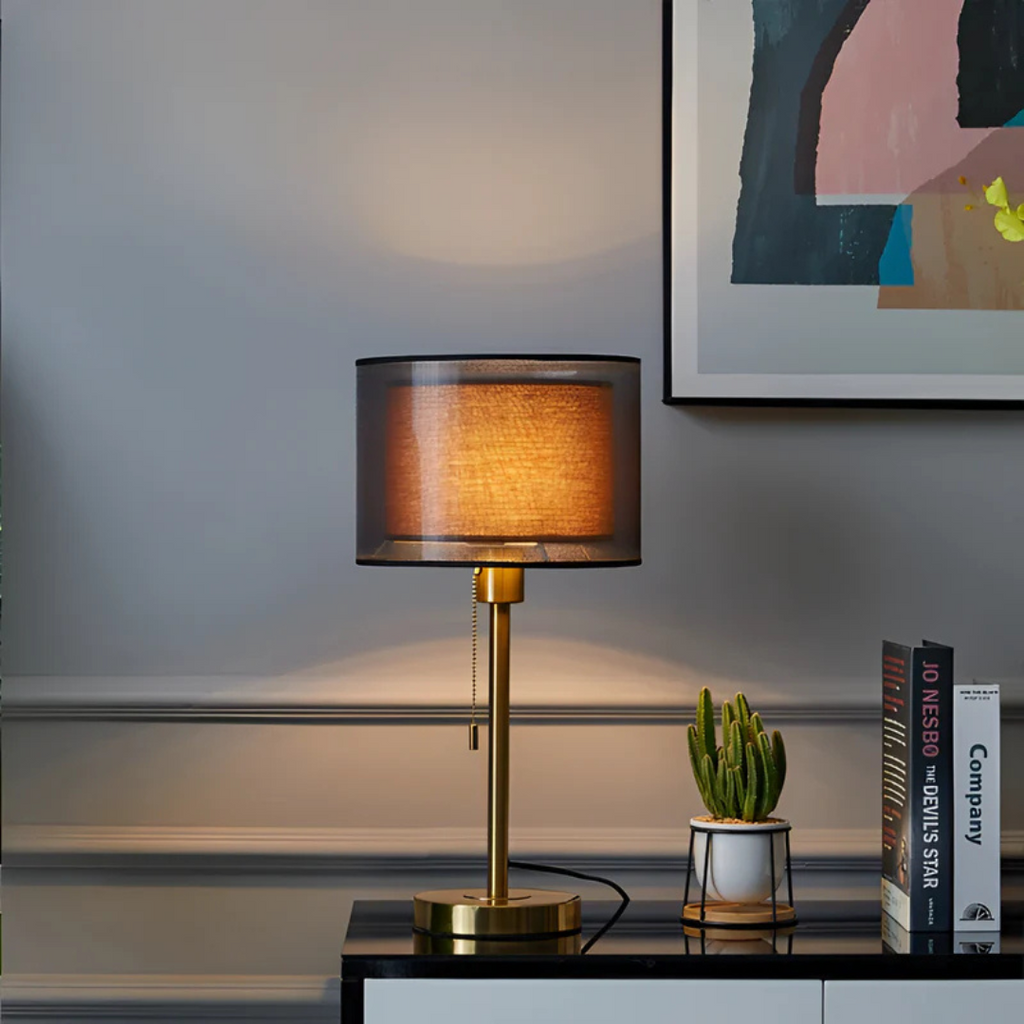 Smoked Linen Table Lamp | Ormexis