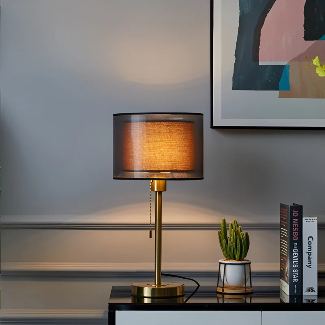 Smoked Linen Table Lamp | Ormexis