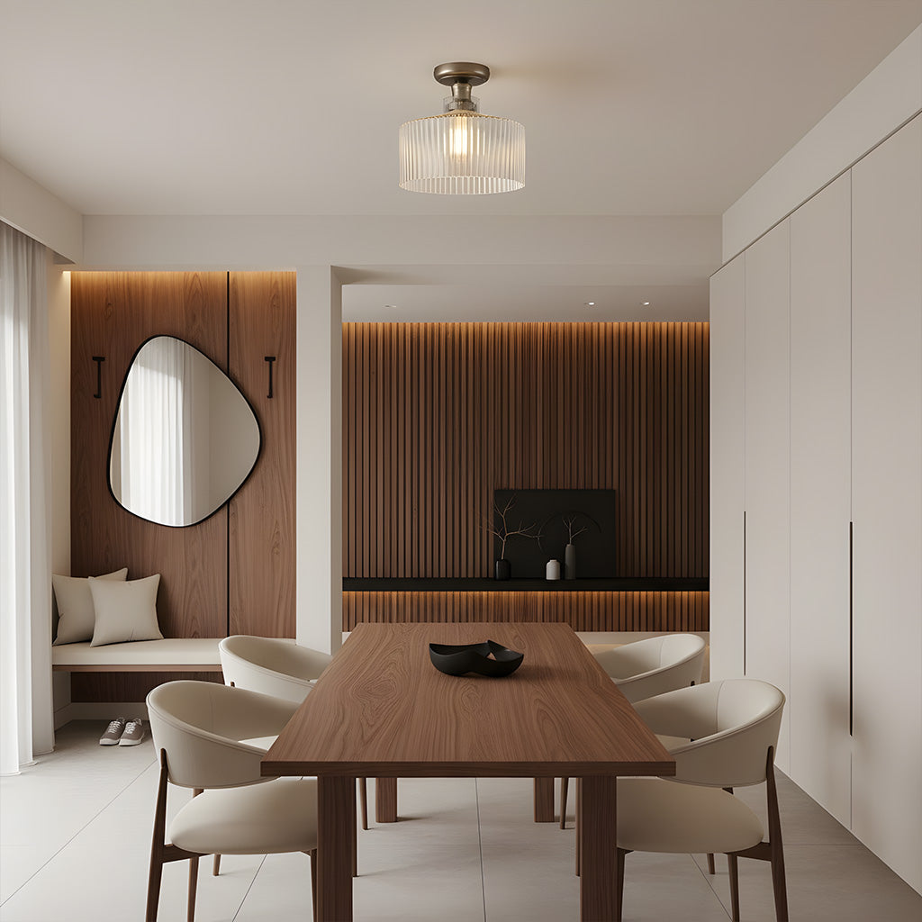Transitional Glass Ceiling Lamp | Ormexis