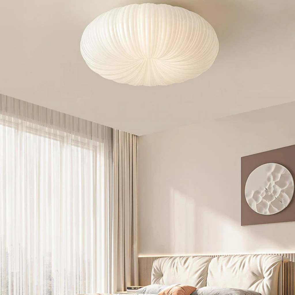 Sculptural Pleated Shell Ceiling Light | Ormexis