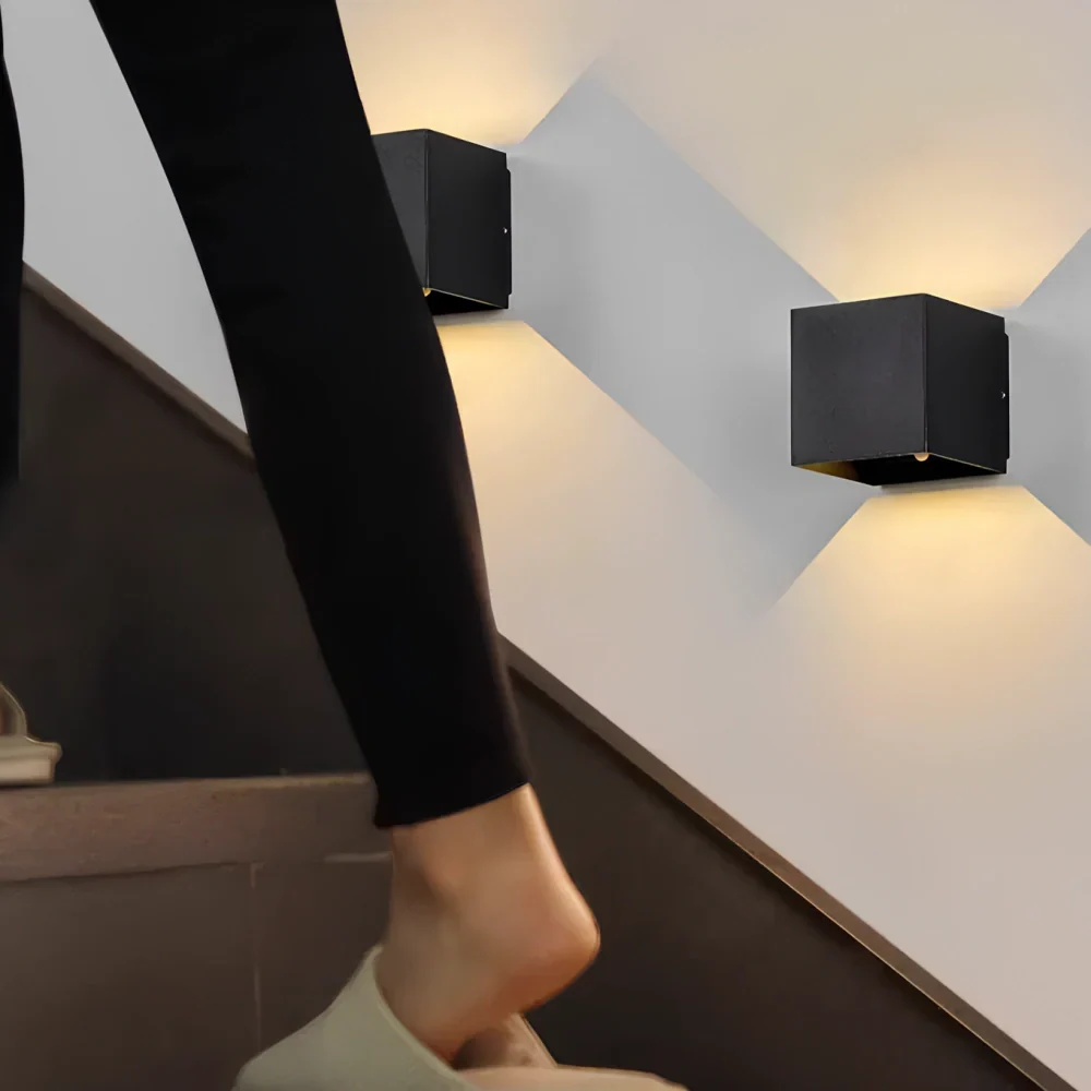 Obsidian Cube Sconce | Ormexis