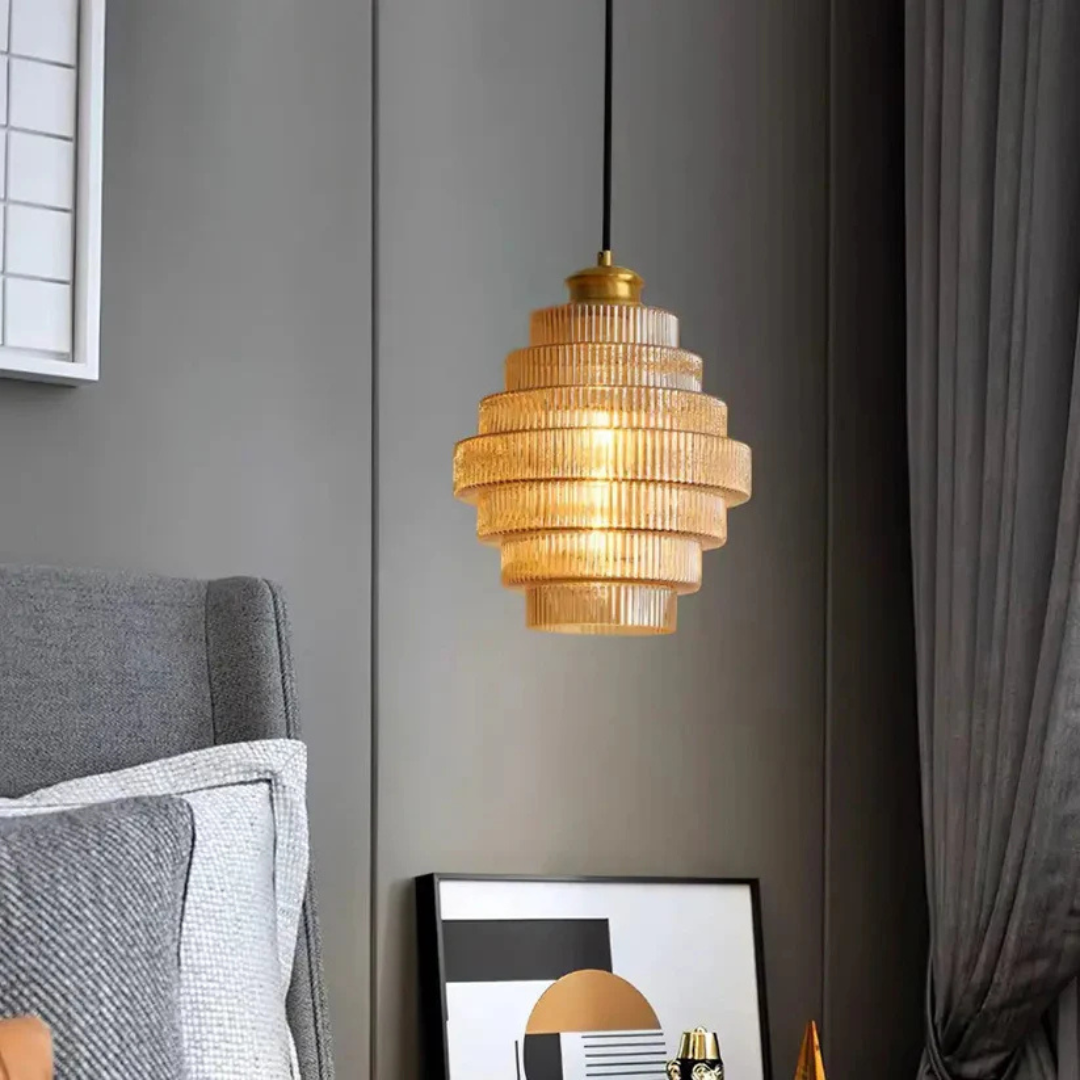 Sculptural Tiered Glass Pendant Light | Ormexis