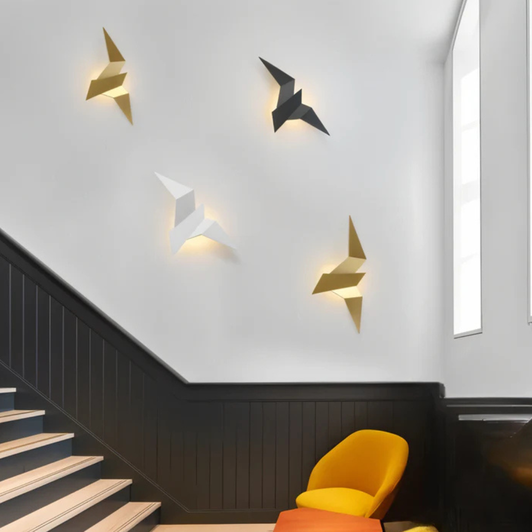 Sculptural Origami Bird Wall Light | Ormexis