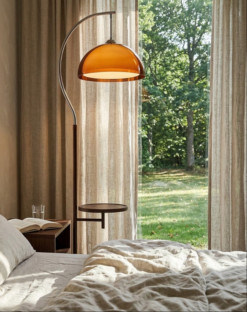 Podłogowa lampa z kloszem kopułowym i łańcuszkiem | Ormexis