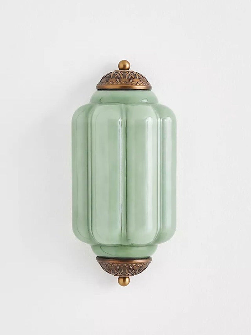 Ribbed Glass Capsule Wall Light | Ormexis